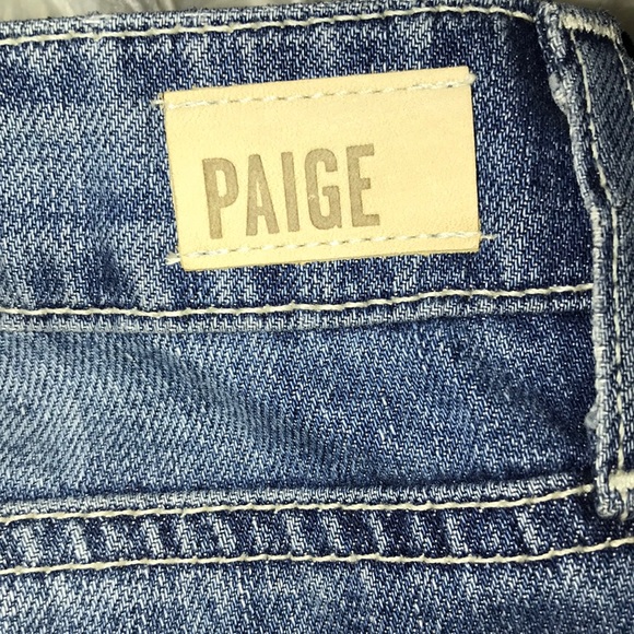 Paige Jimmy Jimmy Crop Distressed Jeans Size 32 - Picture 7 of 10